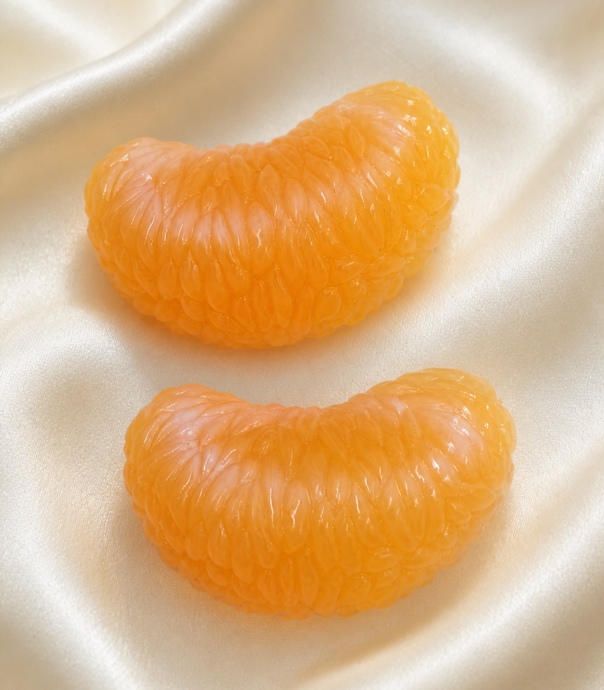 Citrus Segment Barrette Pair close-up view