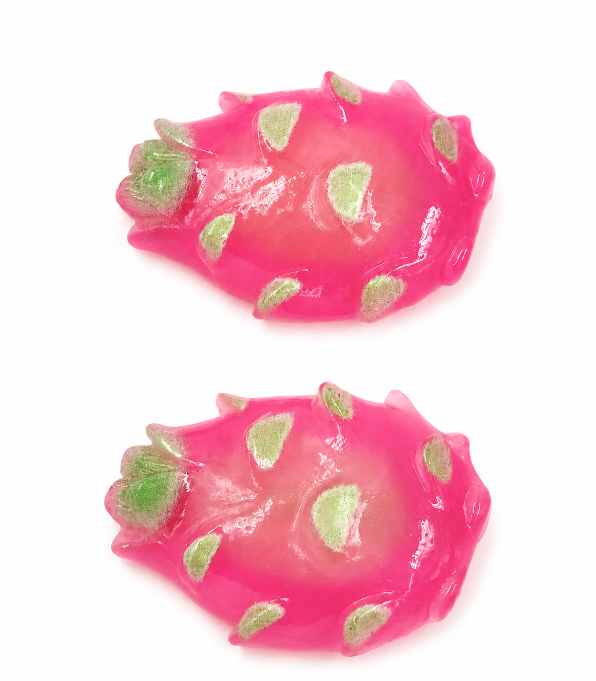Dragon Fruit Barrette Pair on white background