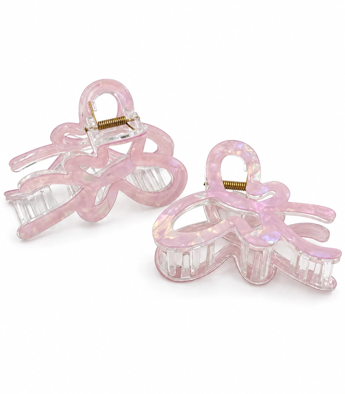 JIMIKI Iridescent Butterfly Hair Claw Clips in Lavender, white background product view #color_lavender
