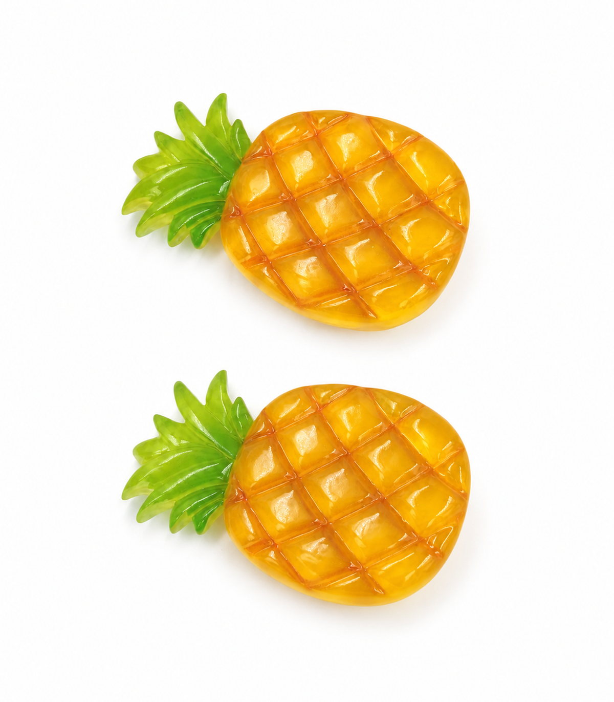 Pineapple Barrette Pair on white background