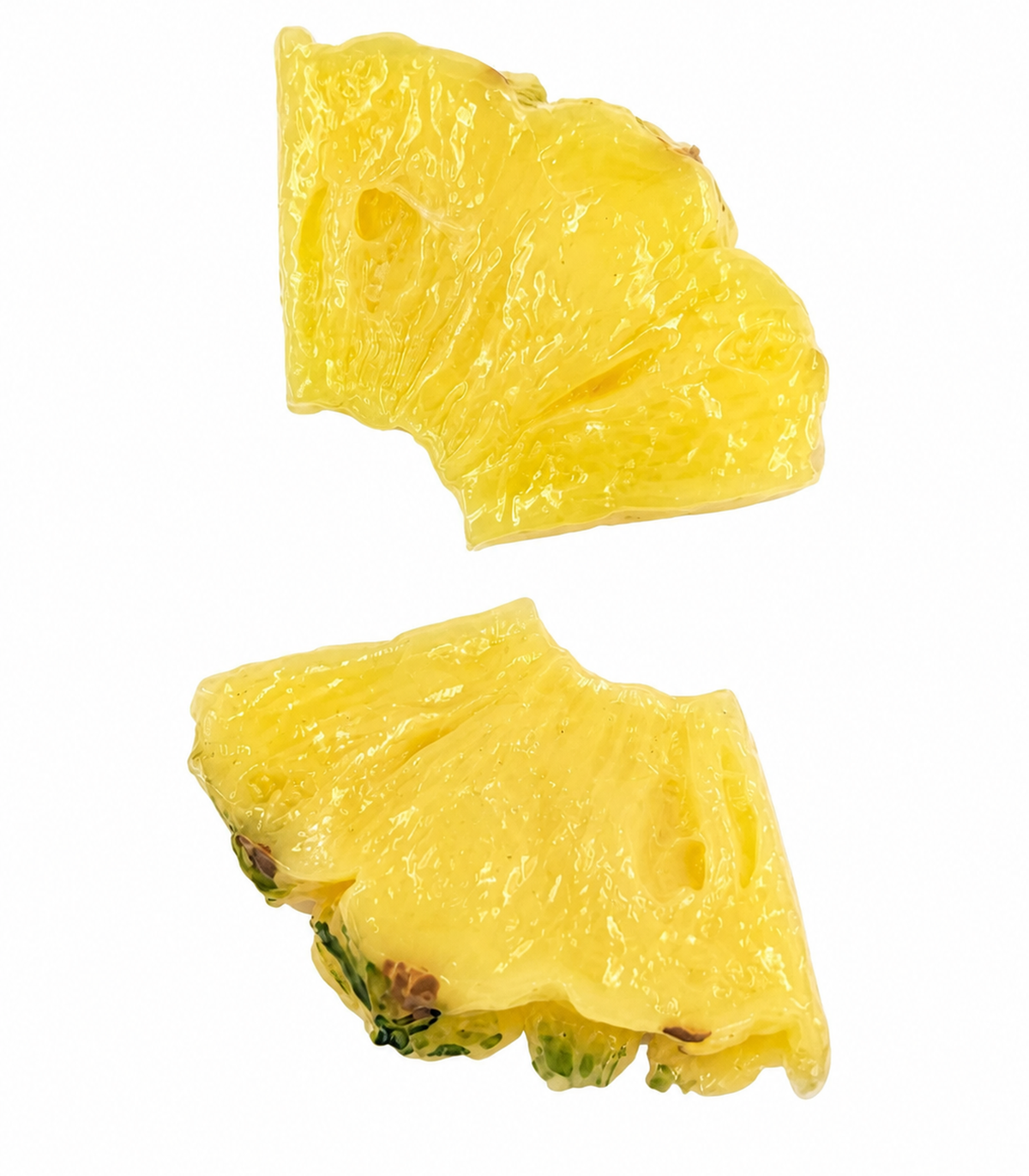 Pineapple Slice Barrette Pair on white background