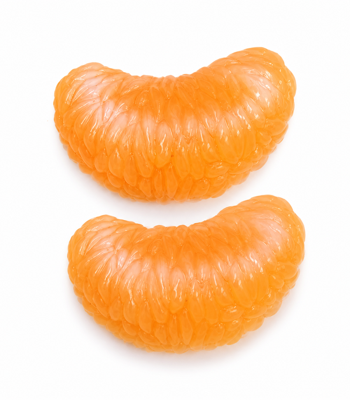 Citrus Segment Barrette Pair on white background