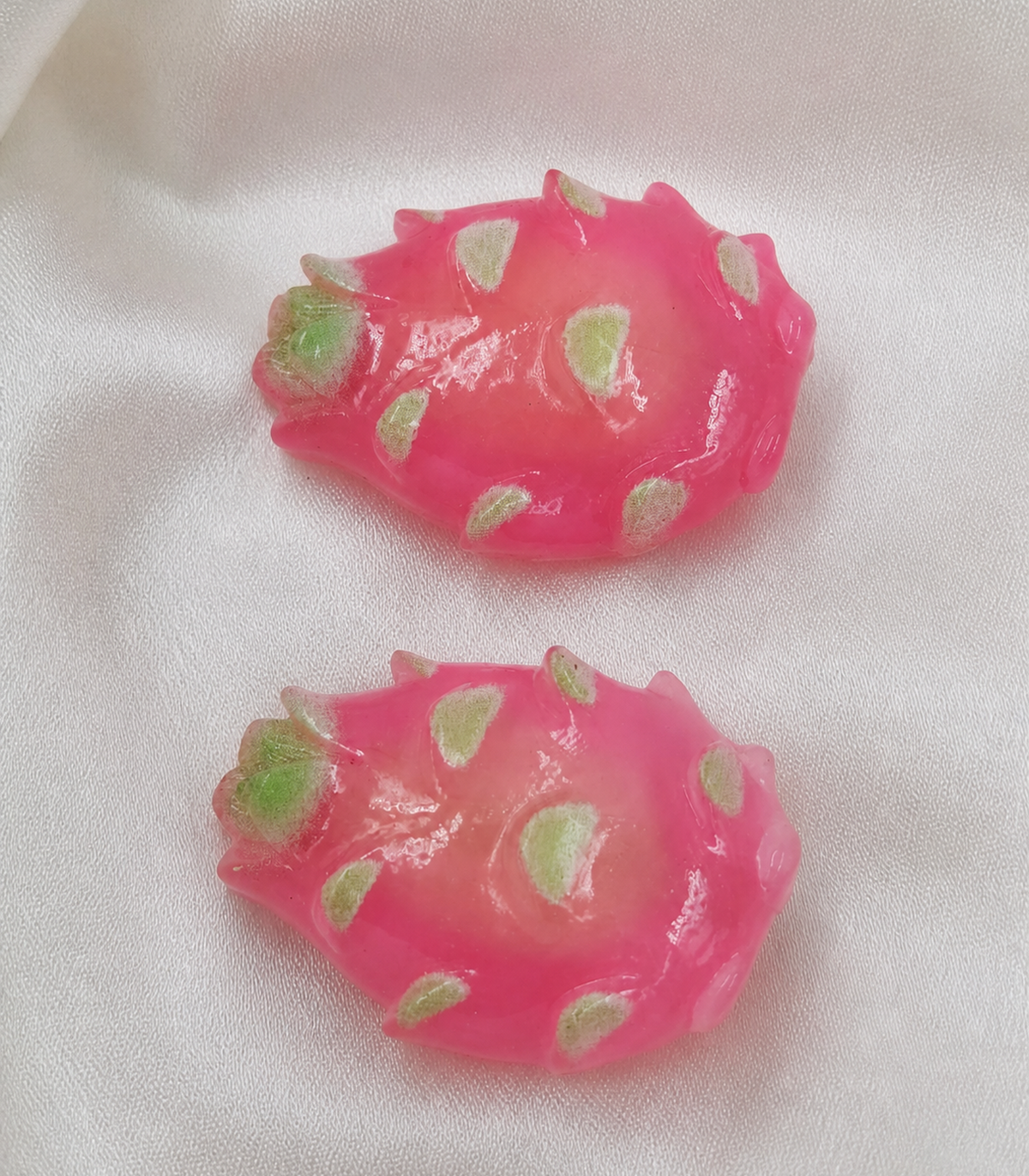 Dragon Fruit Barrette Pair close-up view