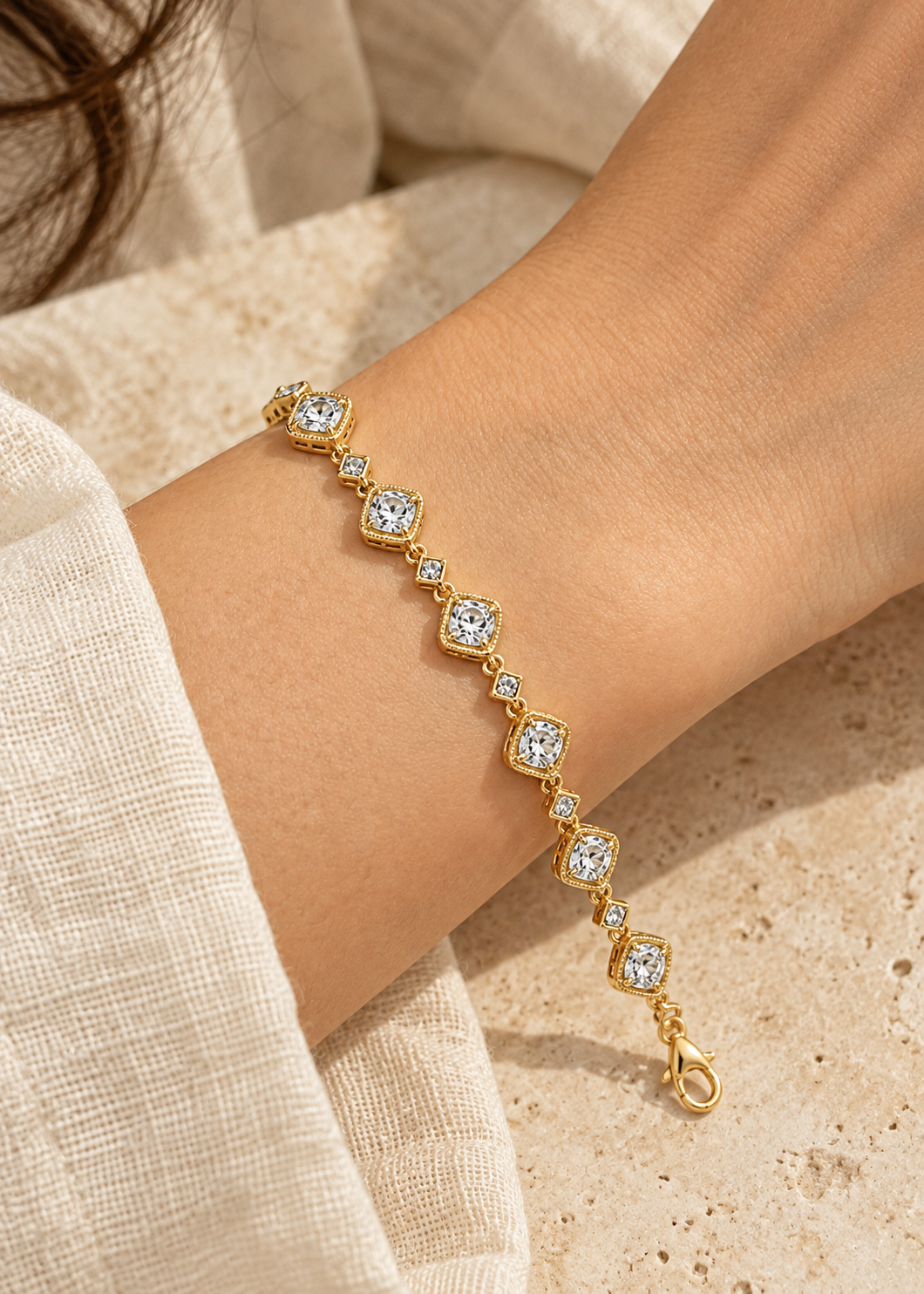 JIMIKI chain bracelets jewellery-focused editorial