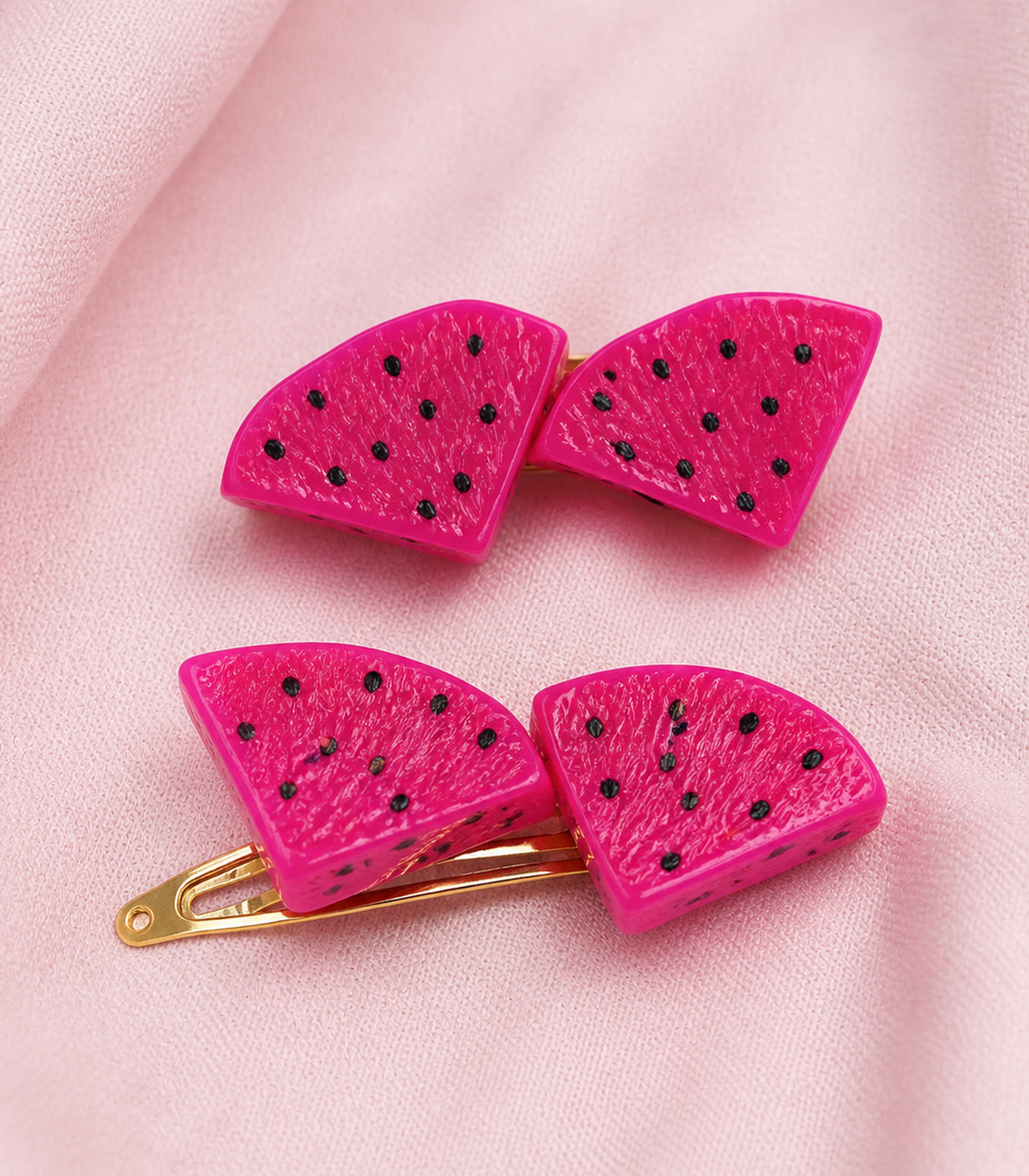 Pink Dragonfruit Duo Clip Pair in close-up detail