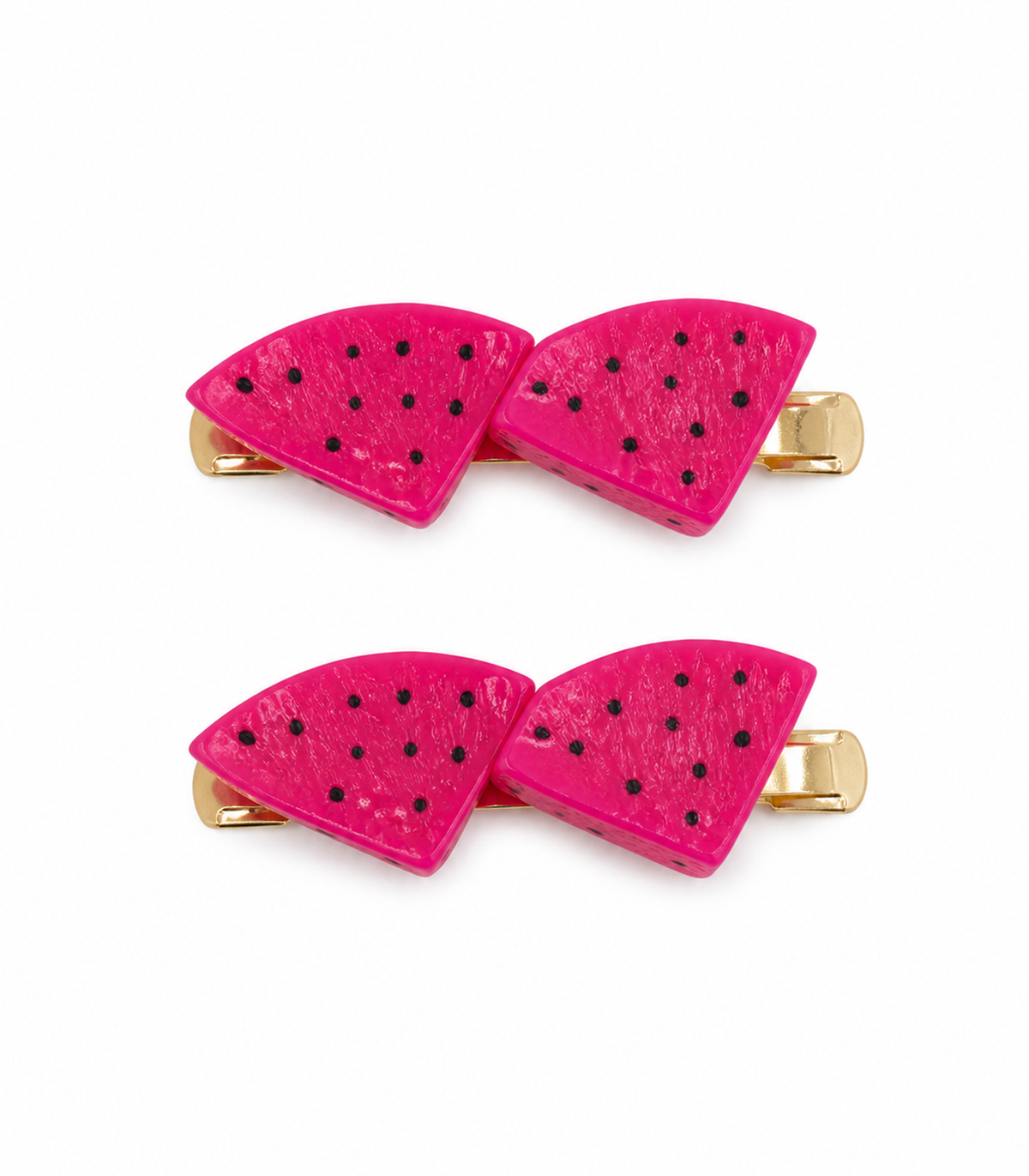 Pink Dragonfruit Duo Clip Pair on a white background