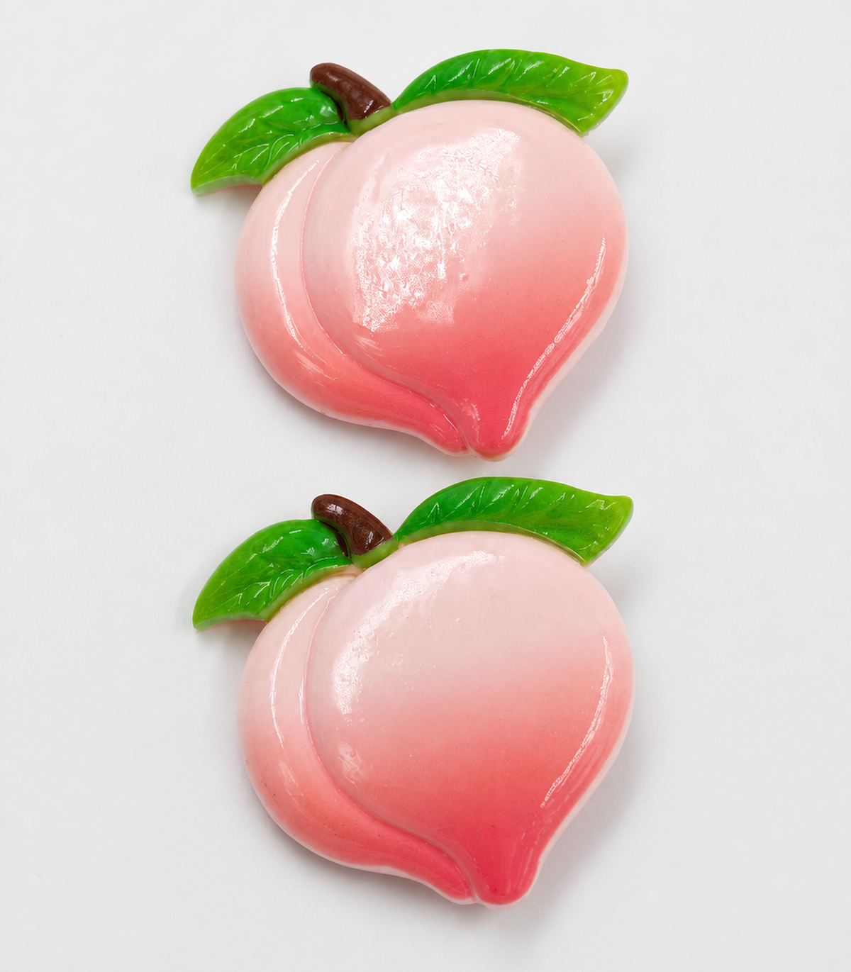 Pink Peach Barrette Pair on white background